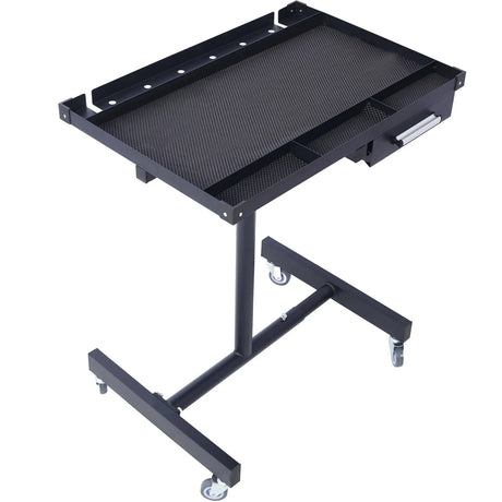 Adjustable Tear Down Work Table With Drawer For Garages, Repair Shops, And Diy, Portable, (4) 2.5" Swivel Casters, 220 Pound Capacity, Rubber Corners, Heavy Duty Steel - Furniture Home Direct