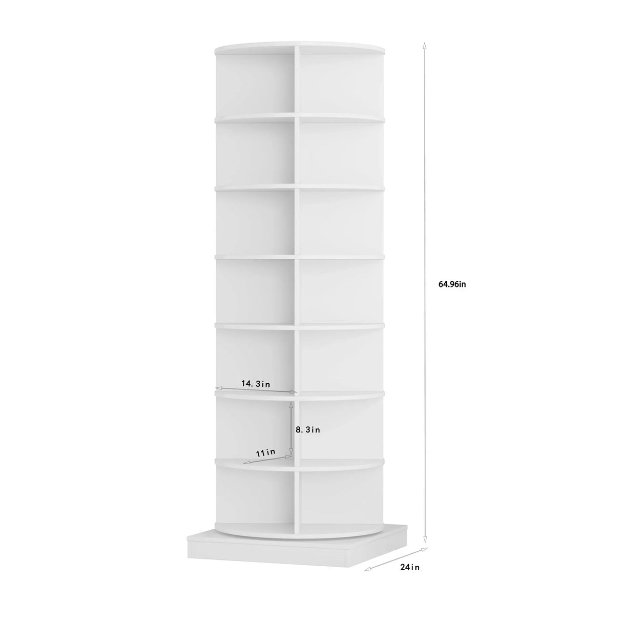 New 360 Rotating Shoe Cabinet 7 Layers Holds Up To 28 Paris Of Shoes - Furniture Home Direct