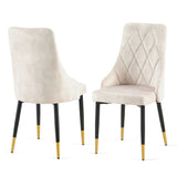 Dining Chairs Living Room Chair Modern Kitchen Armless Side Chair With Metal Legs - Furniture Home Direct