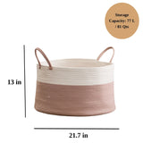Francis - Cotton Round Laundry And Storage Basket - Furniture Home Direct