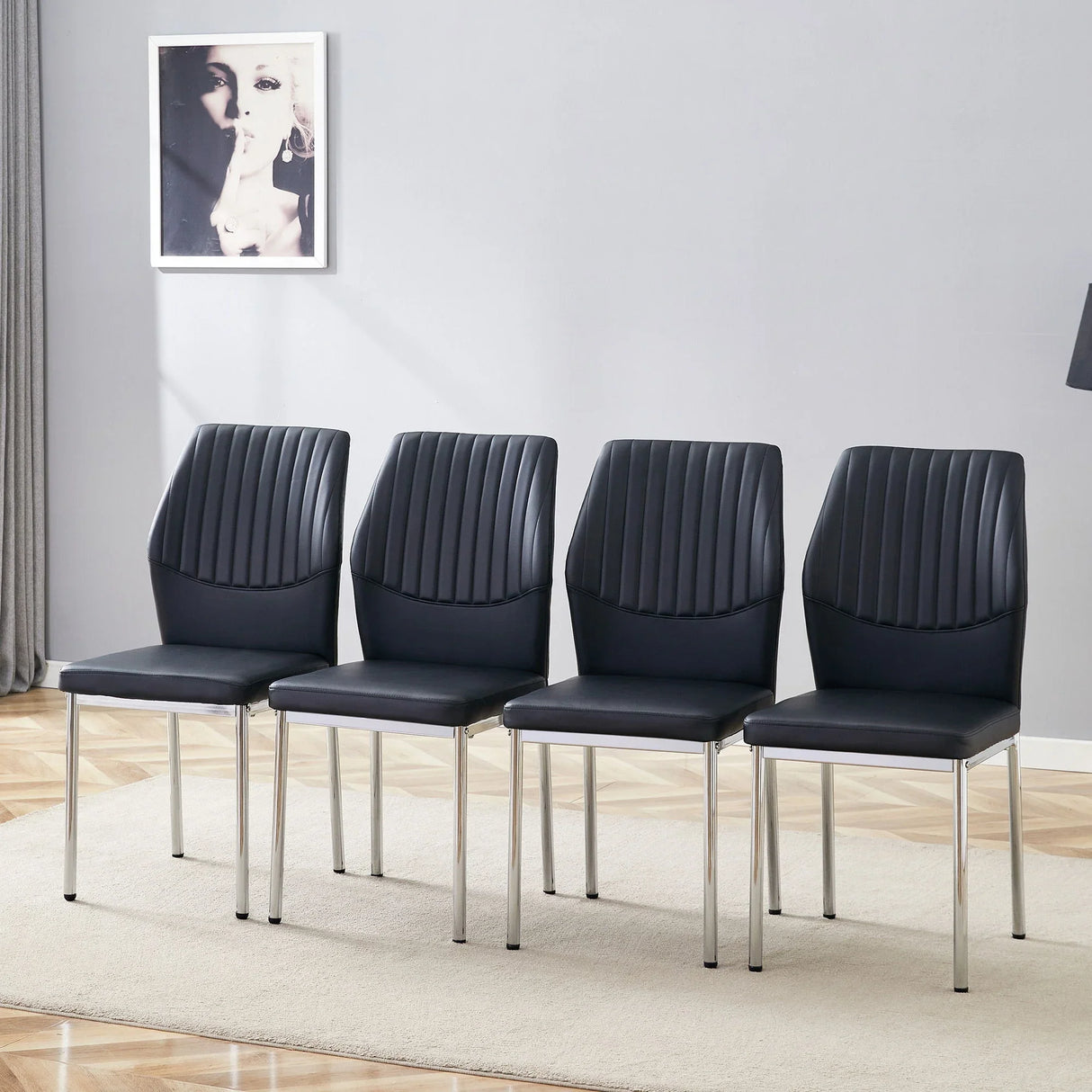 Luxury Simple High Resilience Dining Chair With Metal Legs - Furniture Home Direct