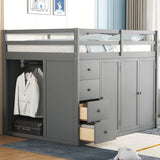 Loft Bed With Built In Wardrobes, Cabinets And Drawers - Furniture Home Direct