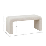 Modern Contemporary Boucle Waterfall Bench - Furniture Home Direct