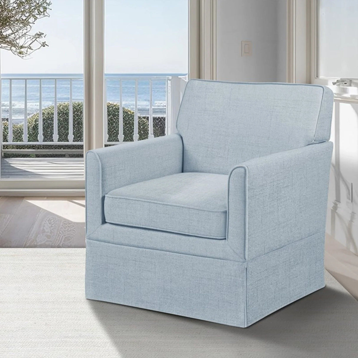 Timeless - Accent Armchair With Classic Track Arm Silhouette And Skirted Base - Furniture Home Direct