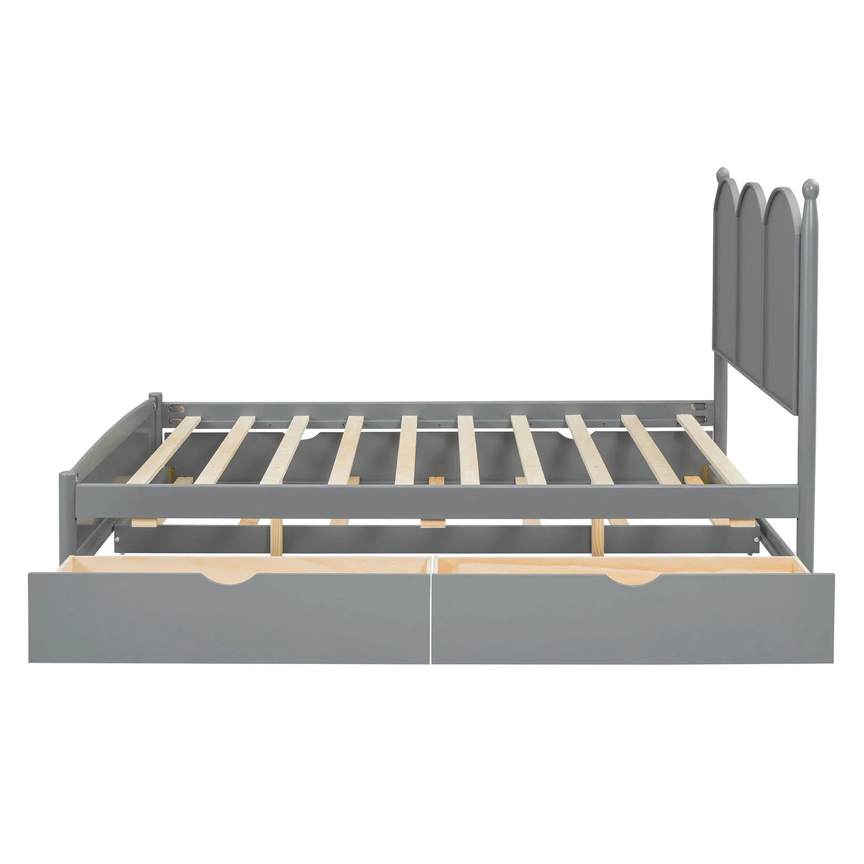 Platform Bed With With 2 Big Drawers And Trundle - Furniture Home Direct