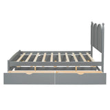 Platform Bed With With 2 Big Drawers And Trundle - Furniture Home Direct