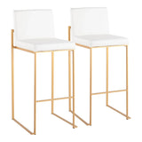 Fuji - Contemporary Design High Back Barstool (Set of 2) - Furniture Home Direct