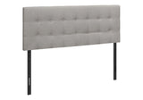 Queen Size, Bed Headboard Only, Upholstered, Durable Construction - Gray - Furniture Home Direct