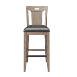 Benti - Slat Back Bar Stools (Set of 2) - Brown - Furniture Home Direct