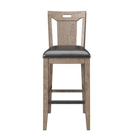 Benti - Slat Back Bar Stools (Set of 2) - Brown - Furniture Home Direct