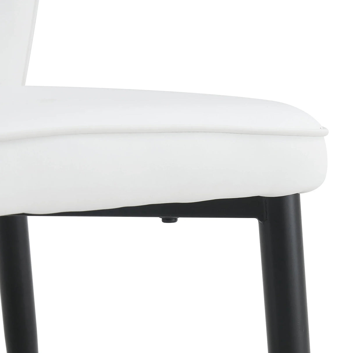 Dining Chairs Set of 4 Modern PU Upholstered Sleek White - Furniture Home Direct