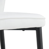 Dining Chairs Set of 4 Modern PU Upholstered Sleek White - Furniture Home Direct