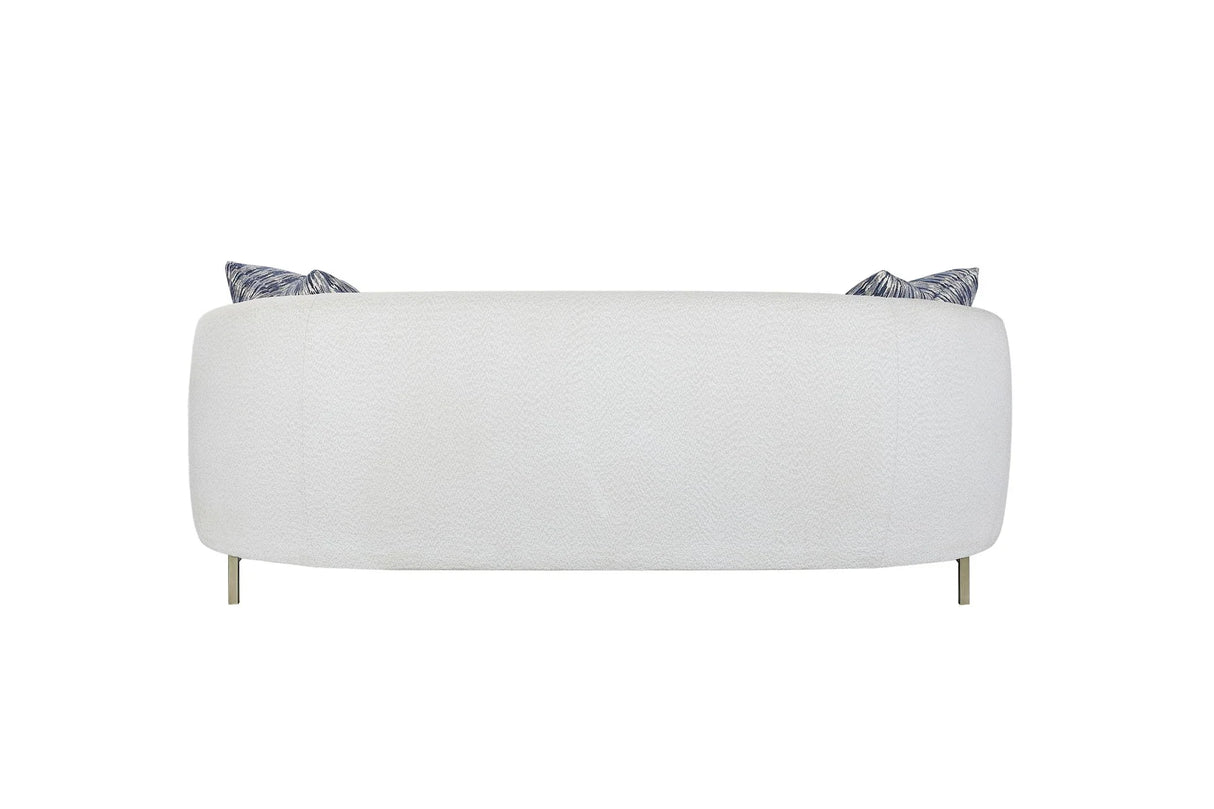 Rounded Sofa - White - Furniture Home Direct