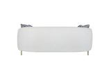 Rounded Sofa - White - Furniture Home Direct