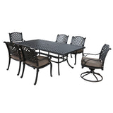Rectangular 6 Person 85.83" Long Dining Set With Cushions - Furniture Home Direct
