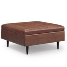 Shay - Large Square Coffee Table Storage Ottoman Mid-Century Style - Furniture Home Direct
