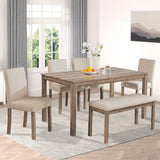 Modern Dining Table Set With Upholstered Chairs For Dining Room - Furniture Home Direct