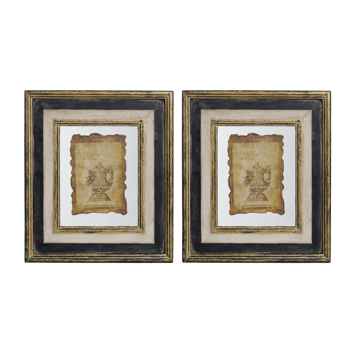 Lucian - Stylish Framed Antiqued Sculpture Print - Furniture Home Direct