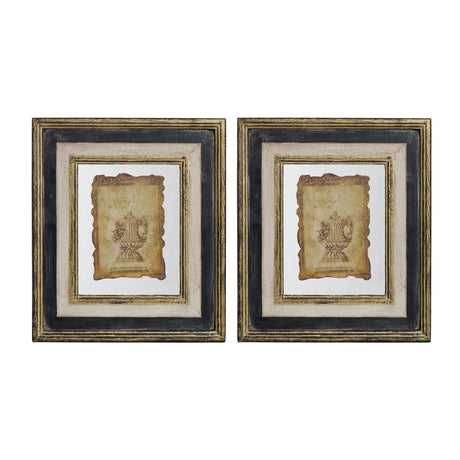 Lucian - Stylish Framed Antiqued Sculpture Print - Furniture Home Direct