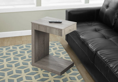 Accent Table, C - Shaped Contemporary & Modern - Taupe - Furniture Home Direct