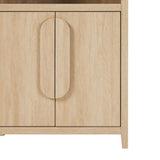 Modern 3 Shelf Open Arched Bookcase Cabinet - Furniture Home Direct