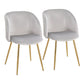 Fran - Pleated Waves Contemporary Chair (Set of 2) - Furniture Home Direct