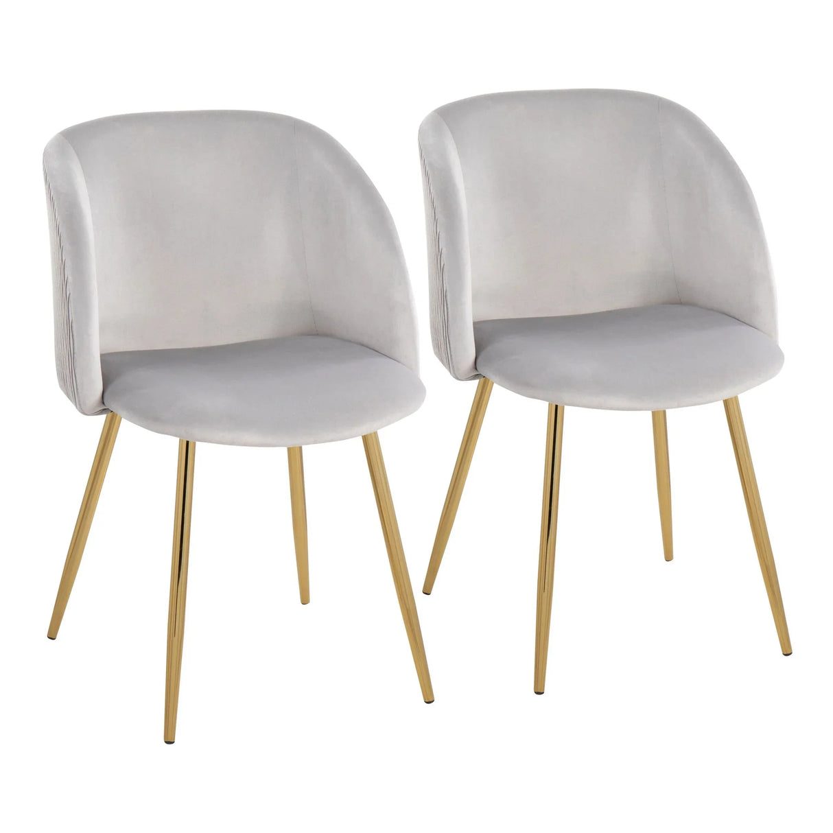 Fran - Pleated Waves Contemporary Chair (Set of 2) - Furniture Home Direct