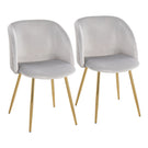 Fran - Pleated Waves Contemporary Chair (Set of 2) - Furniture Home Direct