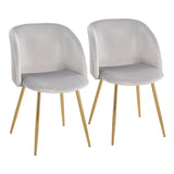 Fran - Pleated Waves Contemporary Chair (Set of 2) - Furniture Home Direct