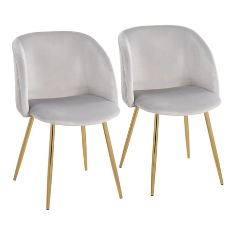 Fran - Pleated Waves Contemporary Chair (Set of 2) - Furniture Home Direct