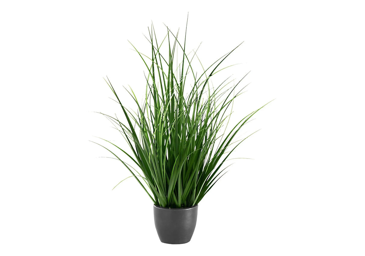 23" Tall, Artificial Plant, Grass, Indoor, Faux, Fake, Table, Greenery, Potted, Real Touch, Decorative - Green / Black - Furniture Home Direct