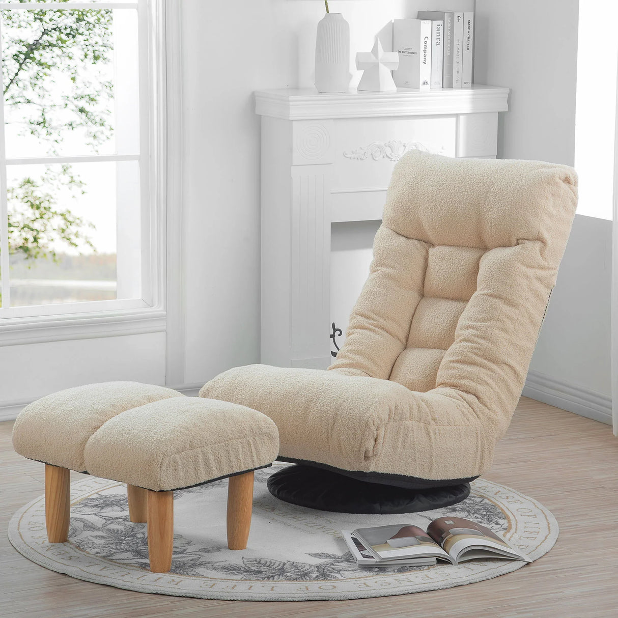 Adjustable Japanese Reclining Floor Chair Sofa With Metal Frame For Living Room - Furniture Home Direct