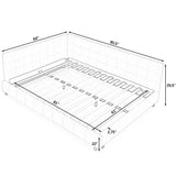 Mid-Century Storage Upholstered Tufted Bed Frame With Backrest And Armrests - Furniture Home Direct