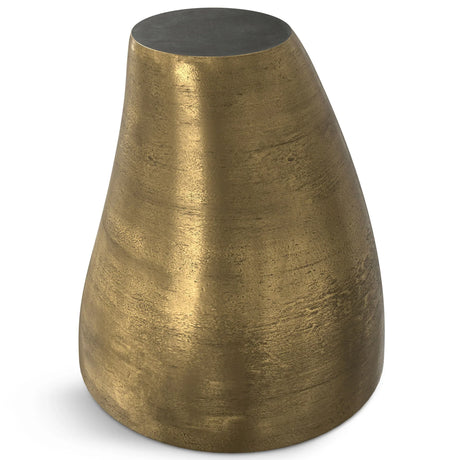 Cavan - Cast Aluminum End Table - Antique Brass - Furniture Home Direct