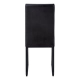 Dining Chair Side Upholstered, For Dining Room (Set of 2) - Black - Furniture Home Direct