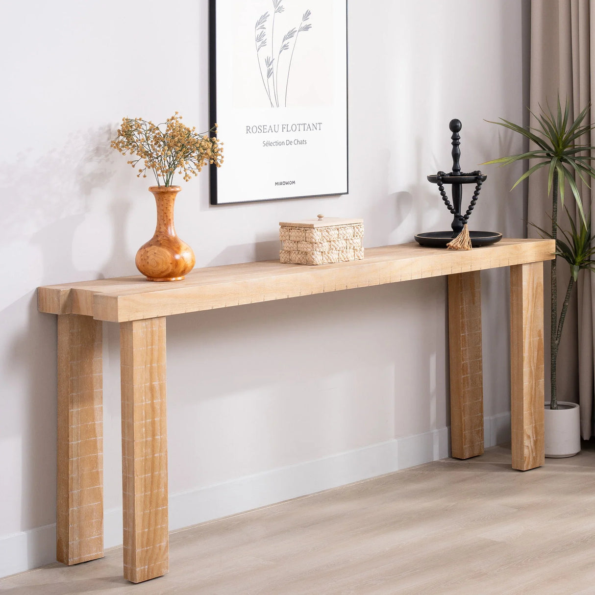 Long Wood Console Table - Furniture Home Direct