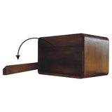 Wall Mounted Open Woven Bedside Table - Chestnut - Furniture Home Direct