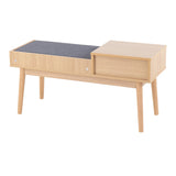 Telephone Contemporary Bench With Pull Out Drawer - Furniture Home Direct