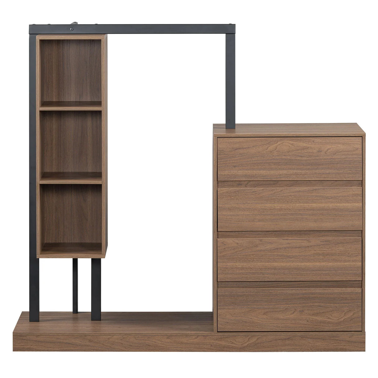 Wardrobe With 4 Drawers And 3 Shelves - Furniture Home Direct
