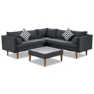 4 Pieces Outdoor Wicker L-Shape Sofa Set - Furniture Home Direct
