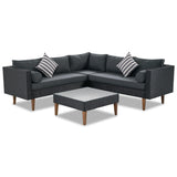 4 Pieces Outdoor Wicker L-Shape Sofa Set - Furniture Home Direct