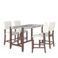 5 Piece Counter Height Dining Set With 4 Upholstered Chairs - Furniture Home Direct
