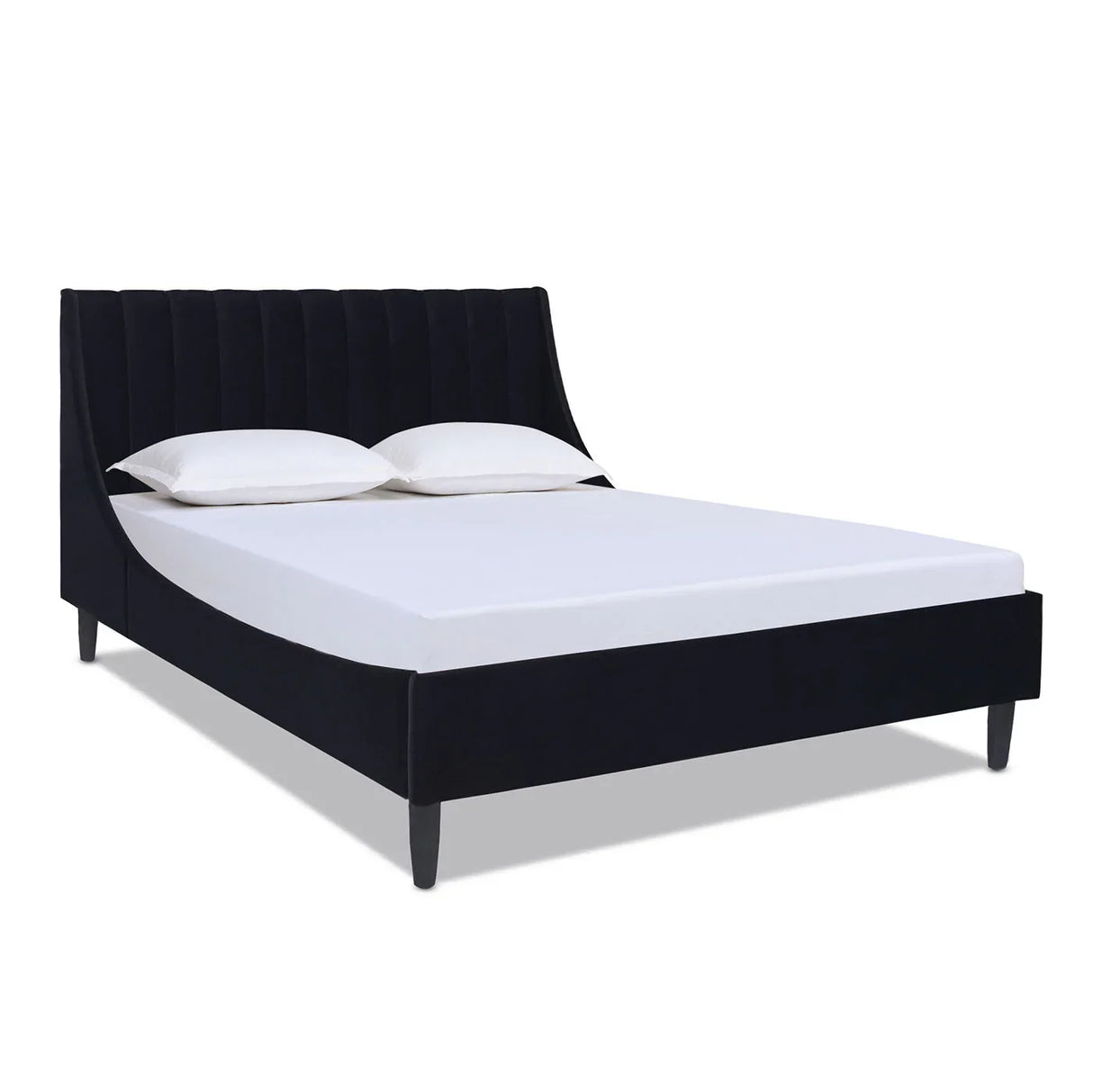 Aspen - Vertical Tufted Modern Headboard Platform Bed Set - Furniture Home Direct