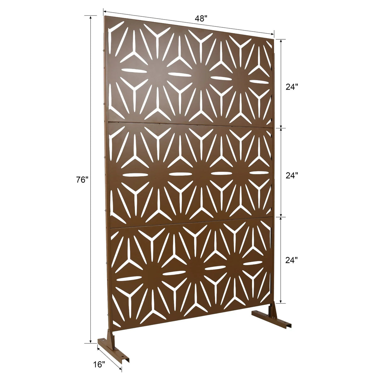 Outdoor & Indoor Metal Privacy Screen, Freestanding Decorative Panels - Furniture Home Direct