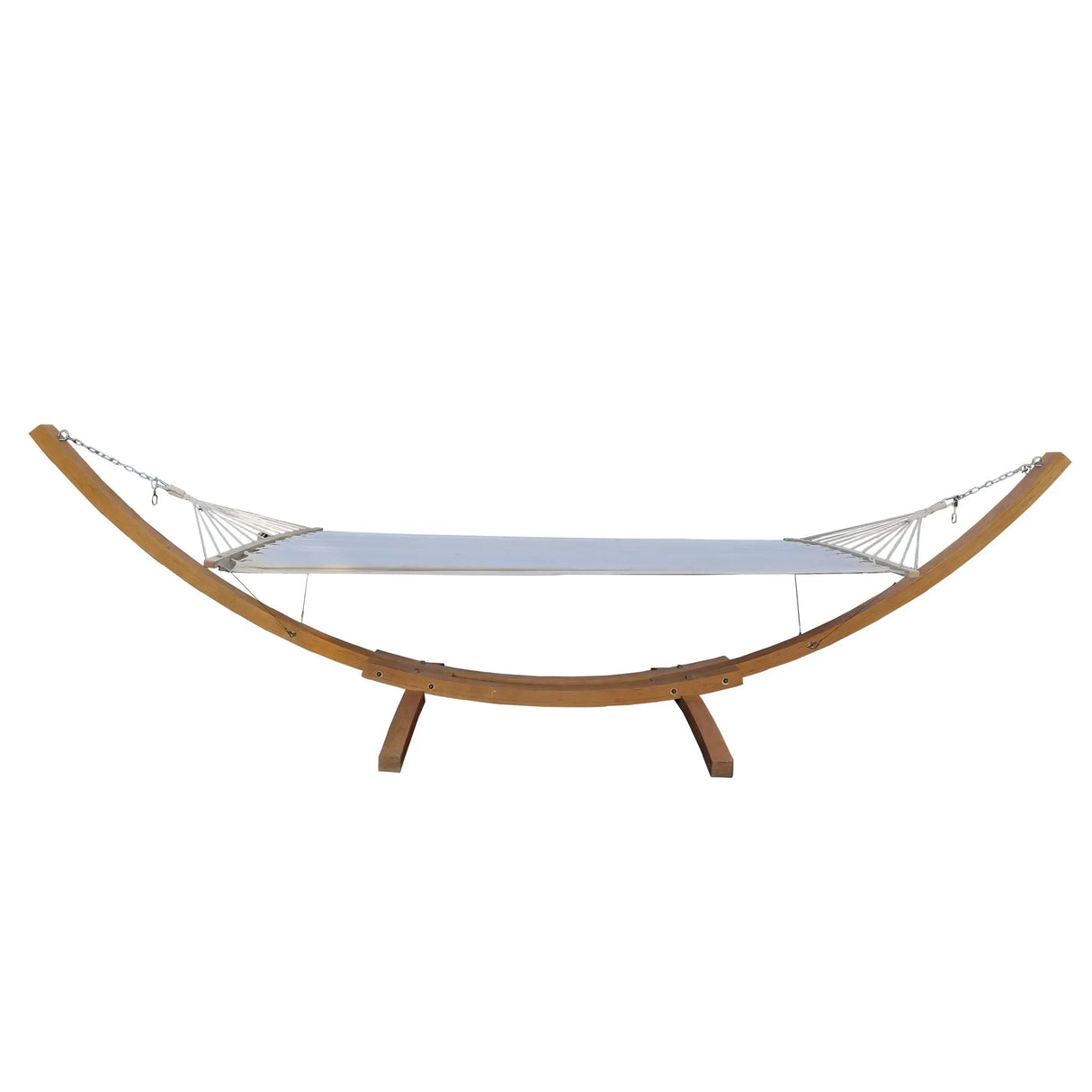 Person Hammock With Stand Set For Indoor Outdoor Standalone - Beige - Furniture Home Direct