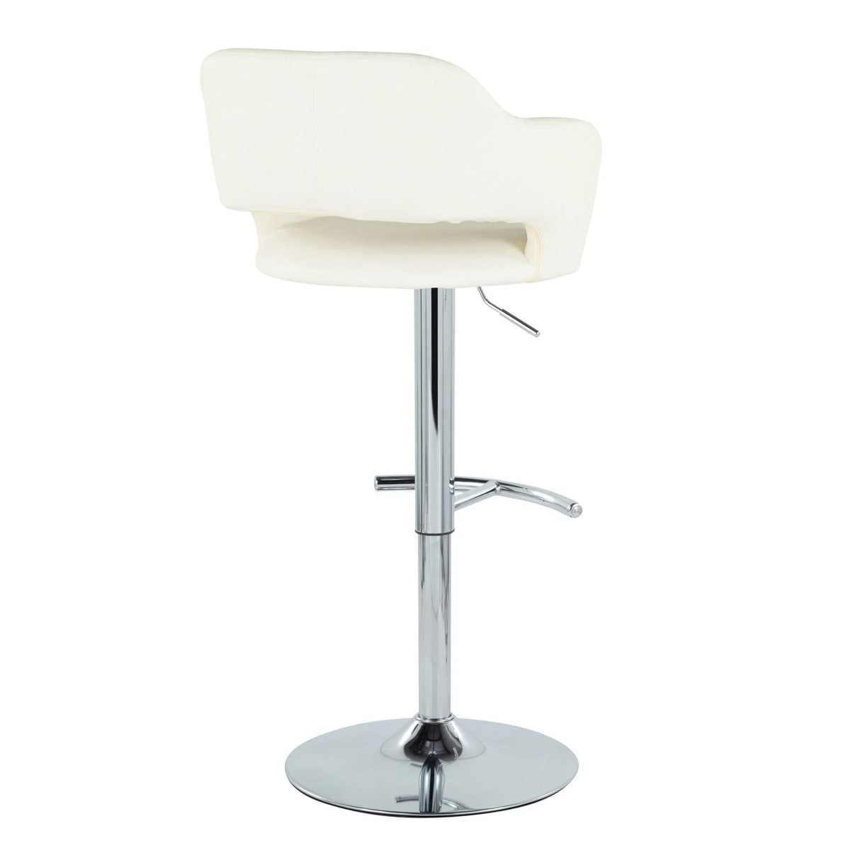 Margarite - Contemporary Ajustable Barstool With Swivel With Rounded T Footrest (Set of 2) - Furniture Home Direct