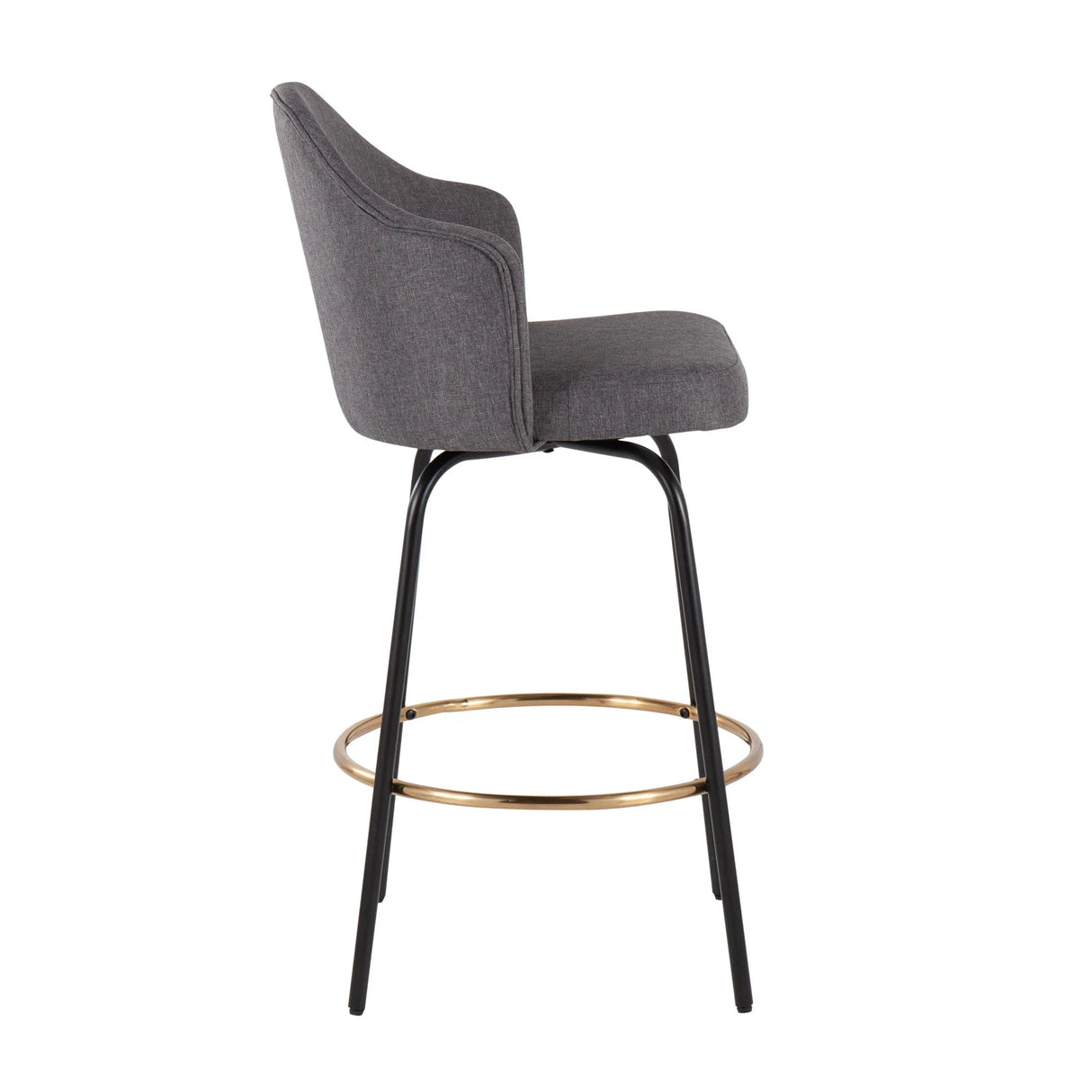 Ahoy - Contemporary Fixed Height Counter Stool Round Footrest (Set of 2) - Furniture Home Direct