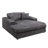 Hilde Chaise - With 2 Pillows - Dark Gray - Furniture Home Direct