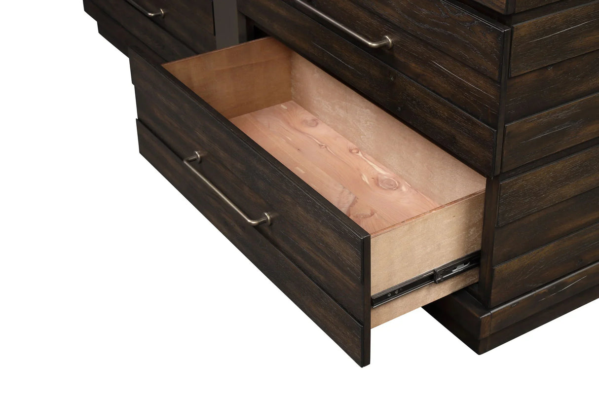 Industrial Farmhouse Designed 6 Drawer Dresser - Brown - Furniture Home Direct