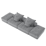 Modern Oversized Diy Combination Modular Sectional Sofa With Pillows - Furniture Home Direct